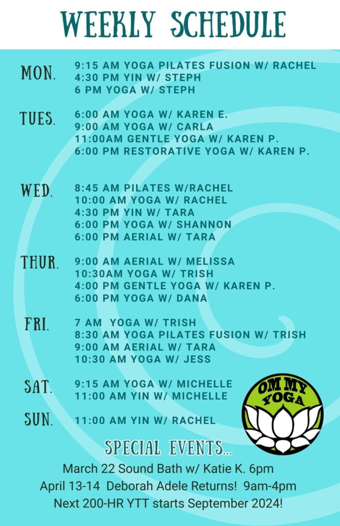 Schedule – Om My Yoga